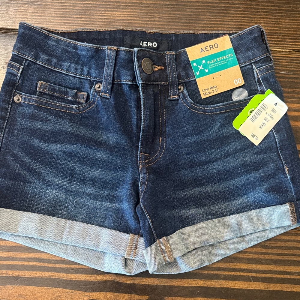 Aero Women's Dark Blue Jean Shorts